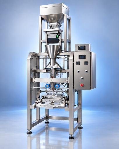 Envasadora vertical de 1 báscula D-5021BASC con tolva cónica y cabezal de pesado